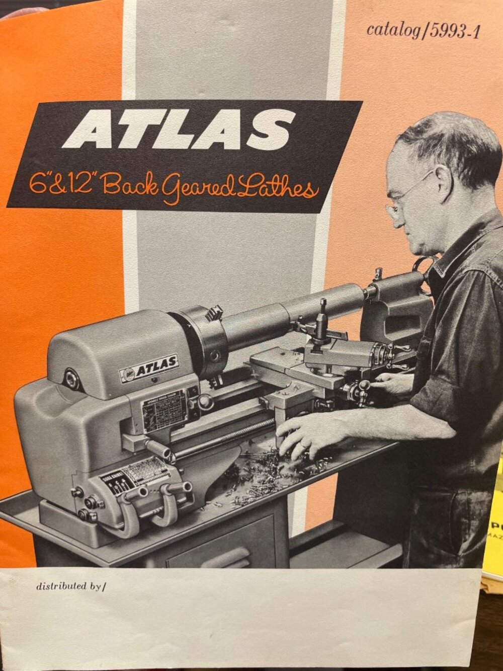 Vintage Atlas Lathe Catalog & Manual Lot 5993-1 Models 3995 3996 Original